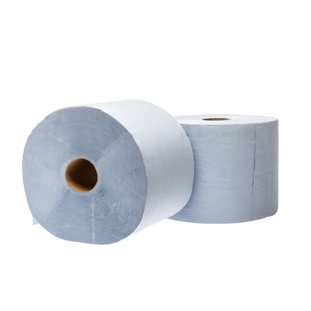 Papierrolle gerippt, blau,