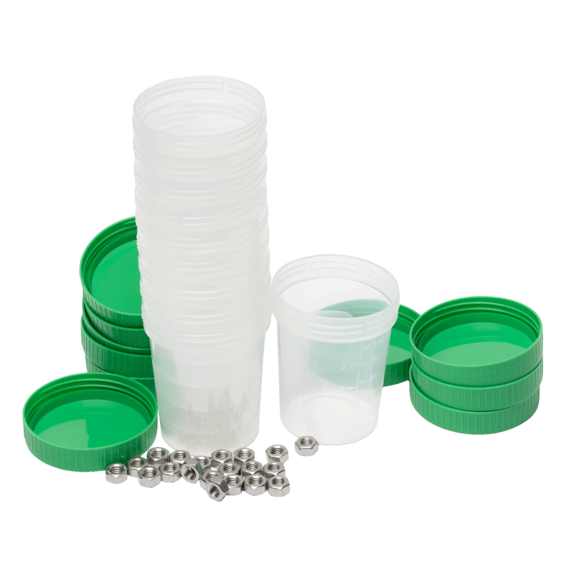 Mixing Cups, green Lid Set of 10