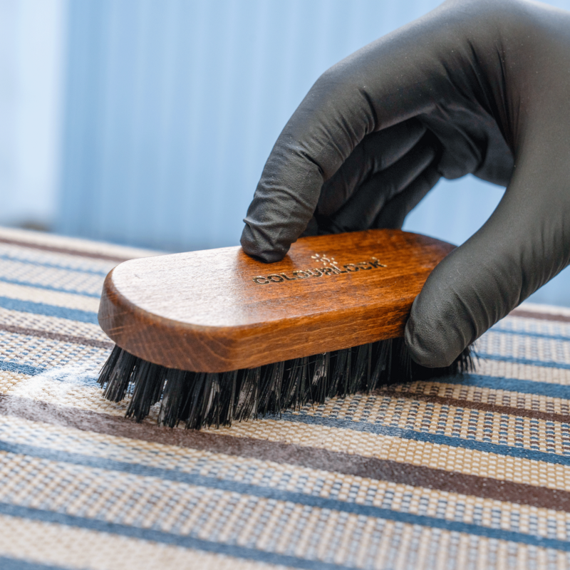 Leather brush synthetic